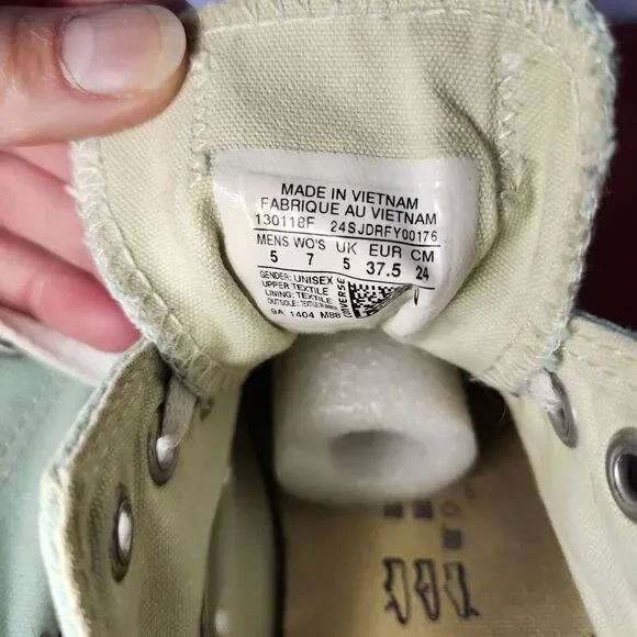 Converse Chuck Taylor All Star Low Top Sneakers Mint Green Women's 7 Men's 5 - Picture 5 of 9